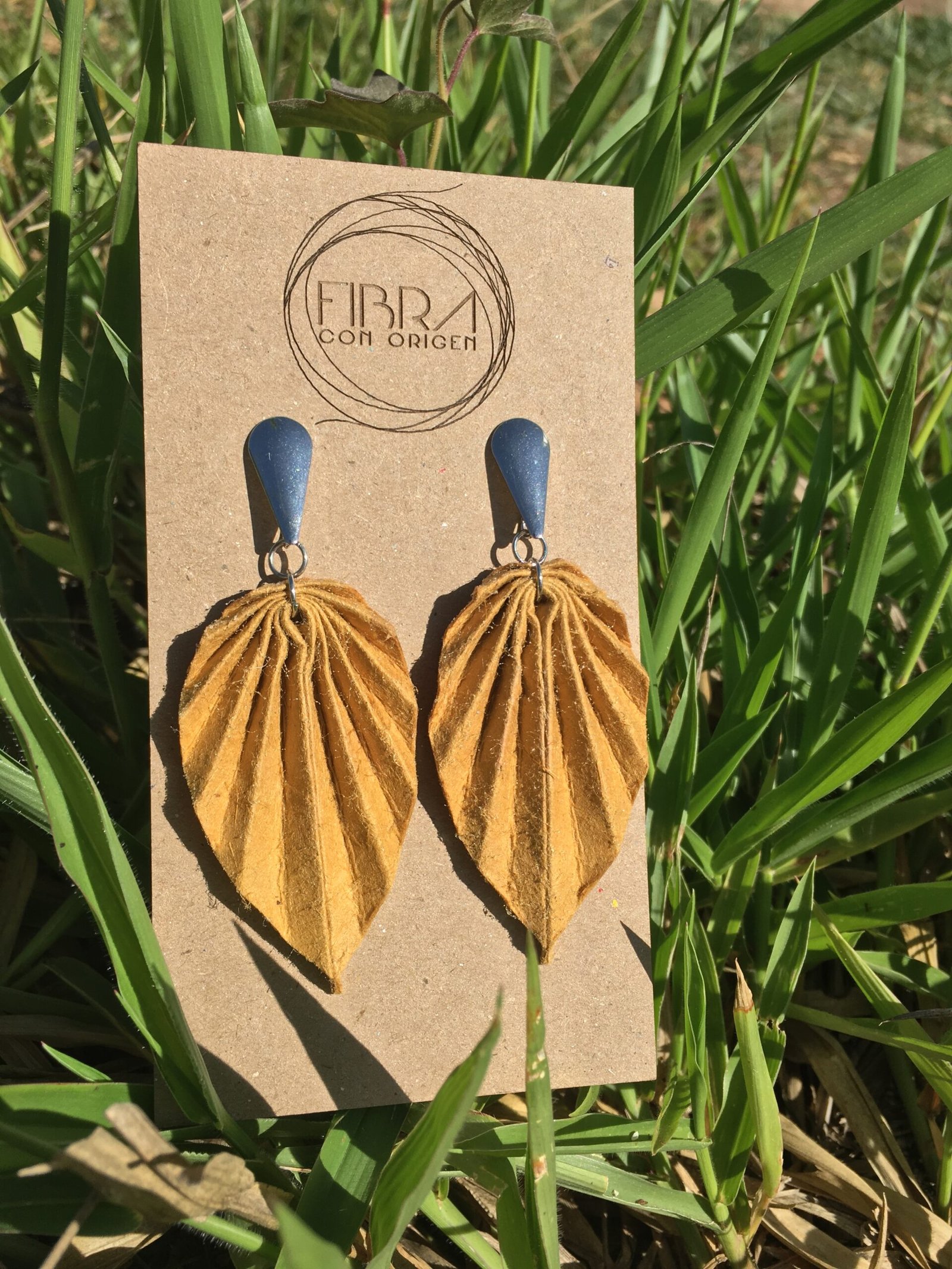 Aretes Hoja Plateado